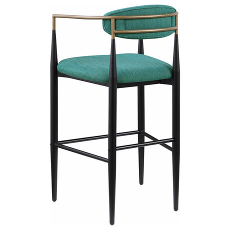 Tina Green Metal Pub Height Upholstered Bar Stool, Set of 2 from Coaster - Luna Furniture