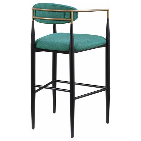 Tina Green Metal Pub Height Upholstered Bar Stool, Set of 2 from Coaster - Luna Furniture