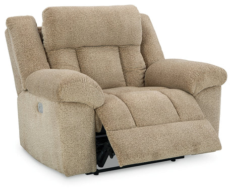 Tip-Off Wheat Power Recliner from Ashley - Luna Furniture