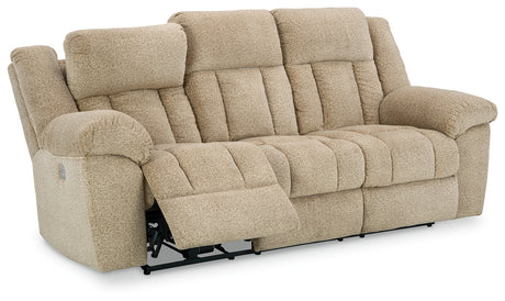 Tip-Off Wheat Power Reclining Sofa from Ashley - Luna Furniture