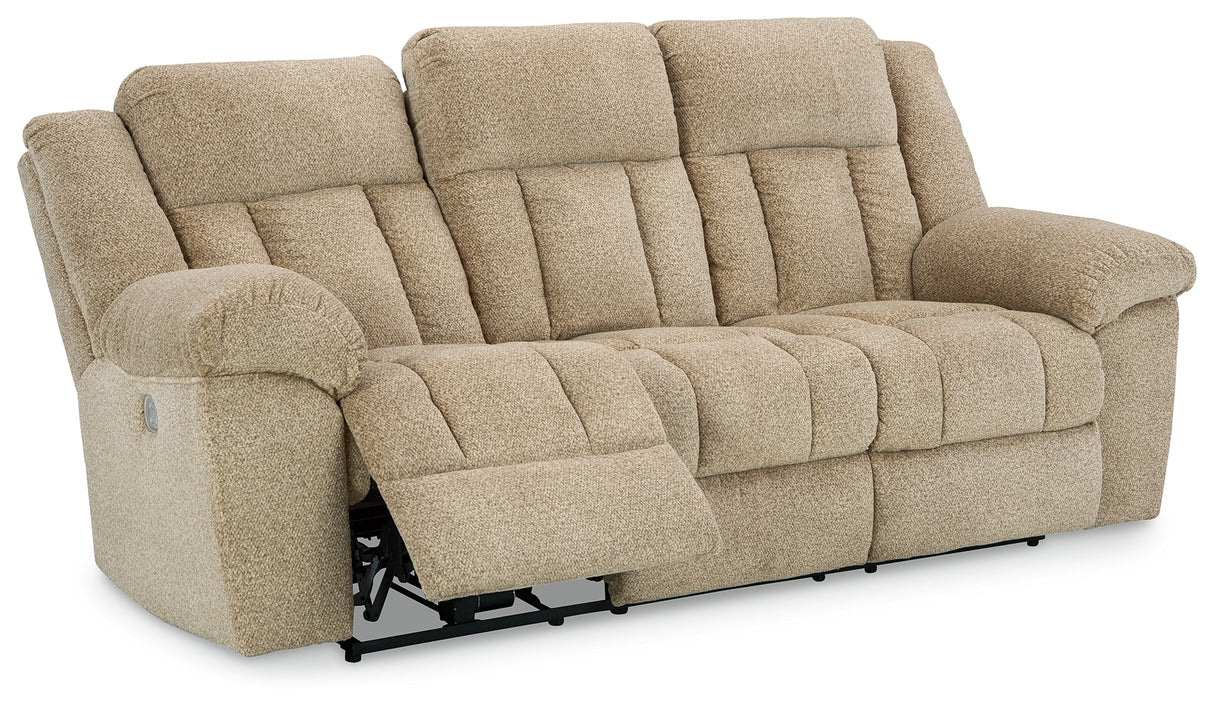Tip-Off Wheat Power Reclining Sofa from Ashley - Luna Furniture
