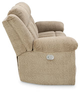 Tip-Off Wheat Power Reclining Sofa from Ashley - Luna Furniture