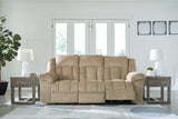Tip-Off Wheat Power Reclining Sofa from Ashley - Luna Furniture