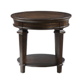 Tobias Espresso Round End Table from Homelegance - Luna Furniture