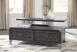 Todoe Dark Gray Coffee Table with Lift Top from Ashley - Luna Furniture