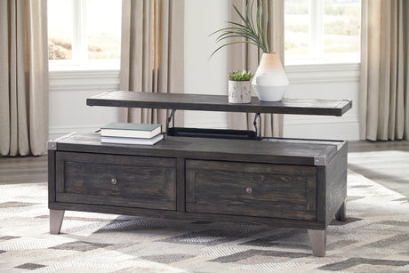 Todoe Dark Gray Coffee Table with Lift Top from Ashley - Luna Furniture