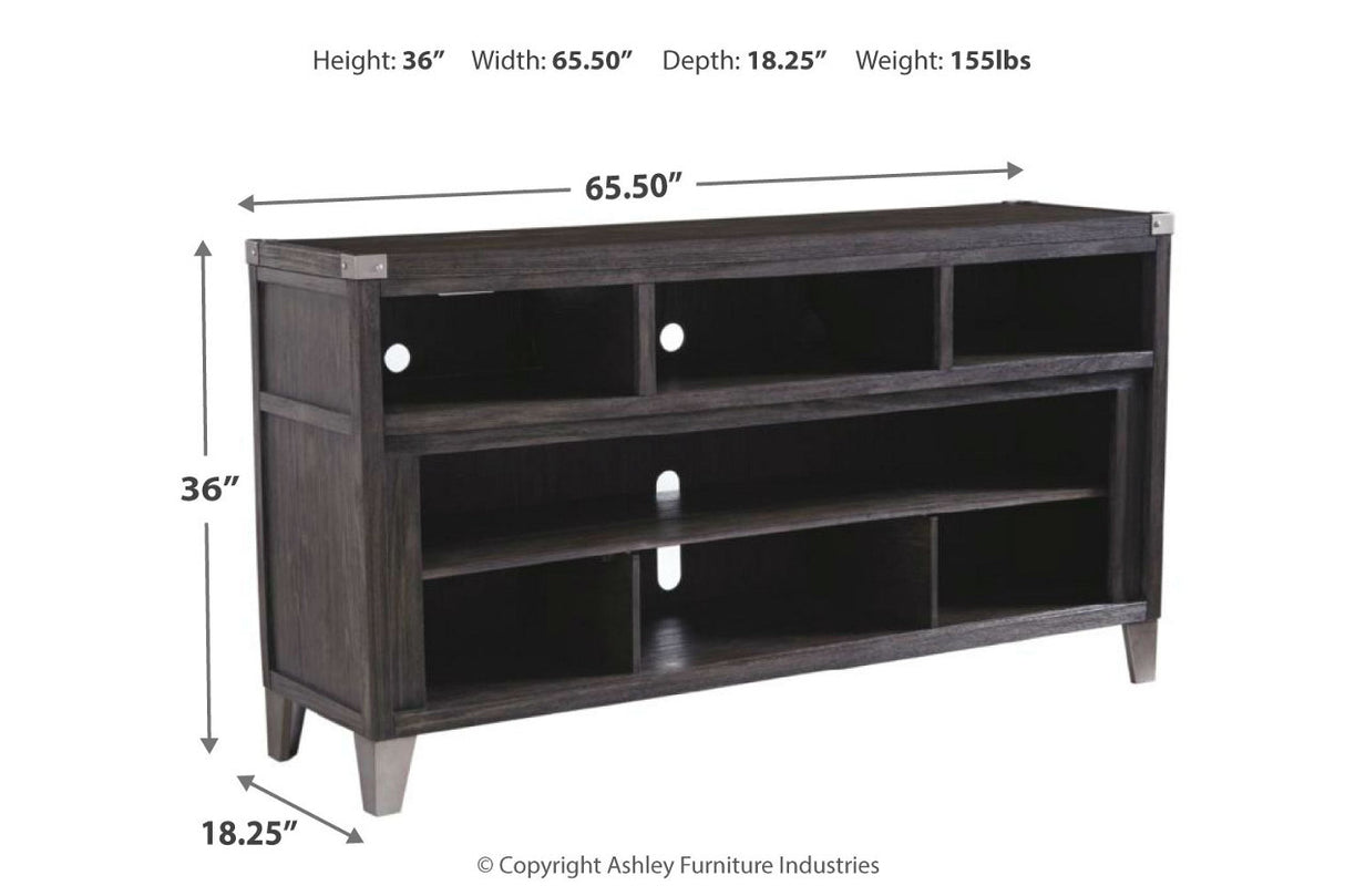 Todoe Gray 65" TV Stand from Ashley - Luna Furniture
