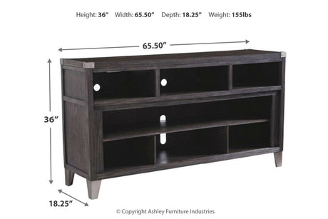 Todoe Gray 65" TV Stand from Ashley - Luna Furniture