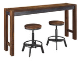 Torjin Brown/Gray Counter Height Set from Ashley - Luna Furniture