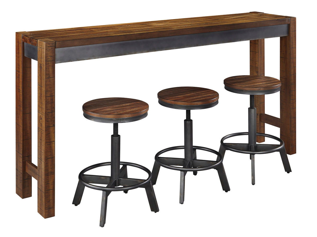 Torjin Brown/Gray Counter Height Set from Ashley - Luna Furniture