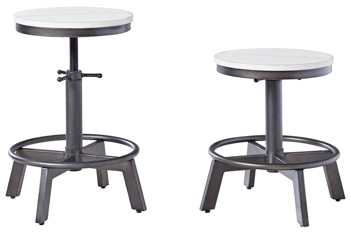 Torjin Vintage White Counter Height Stool, Set of 2 from Ashley - Luna Furniture