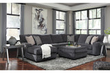 Tracling Slate 3-Piece LAF Chaise Sectional from Ashley - Luna Furniture