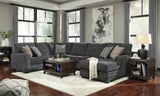 Tracling Slate 3-Piece RAF Chaise Sectional from Ashley - Luna Furniture