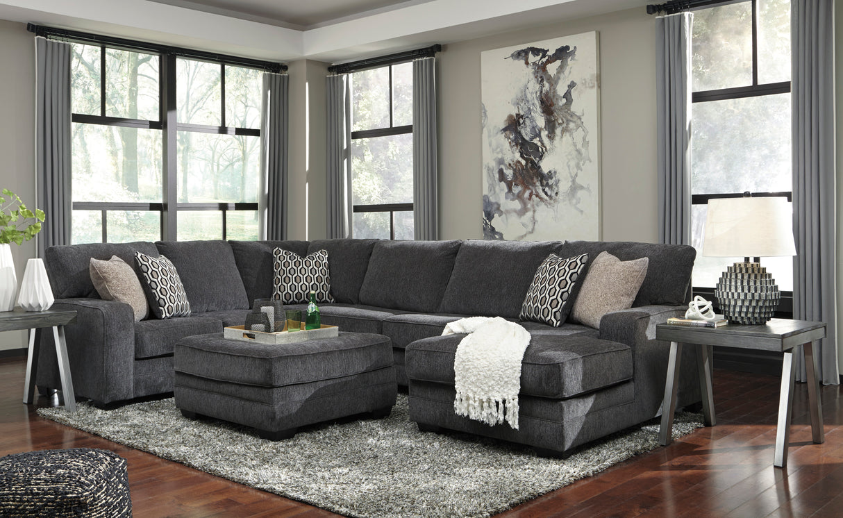 Tracling Slate 3-Piece RAF Chaise Sectional from Ashley - Luna Furniture