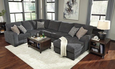 Tracling Slate 3-Piece RAF Chaise Sectional from Ashley - Luna Furniture