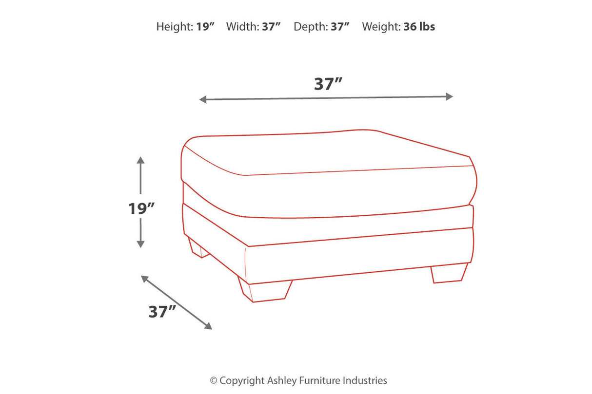 Tracling Slate Oversized Ottoman from Ashley - Luna Furniture