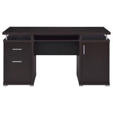 Tracy Cappuccino 2-Drawer Computer Desk from Coaster - Luna Furniture