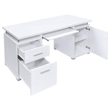 Tracy White 2-Drawer Computer Desk from Coaster - Luna Furniture