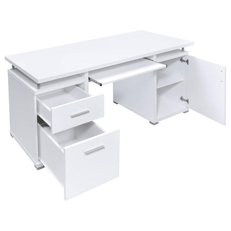 Tracy White 2-Drawer Computer Desk from Coaster - Luna Furniture
