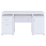 Tracy White 2-Drawer Computer Desk from Coaster - Luna Furniture