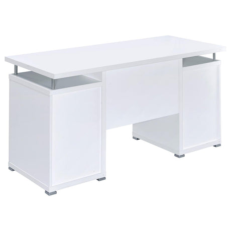 Tracy White 2-Drawer Computer Desk from Coaster - Luna Furniture