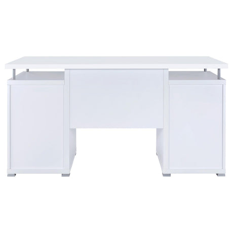 Tracy White 2-Drawer Computer Desk from Coaster - Luna Furniture