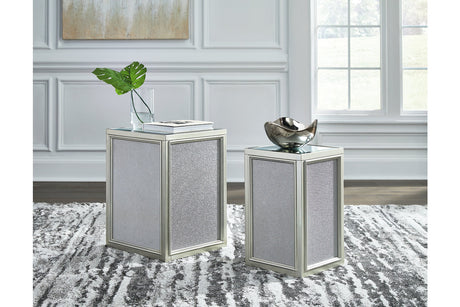 Traleena Silver Finish Nesting End Table from Ashley - Luna Furniture