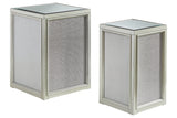 Traleena Silver Finish Nesting End Table from Ashley - Luna Furniture
