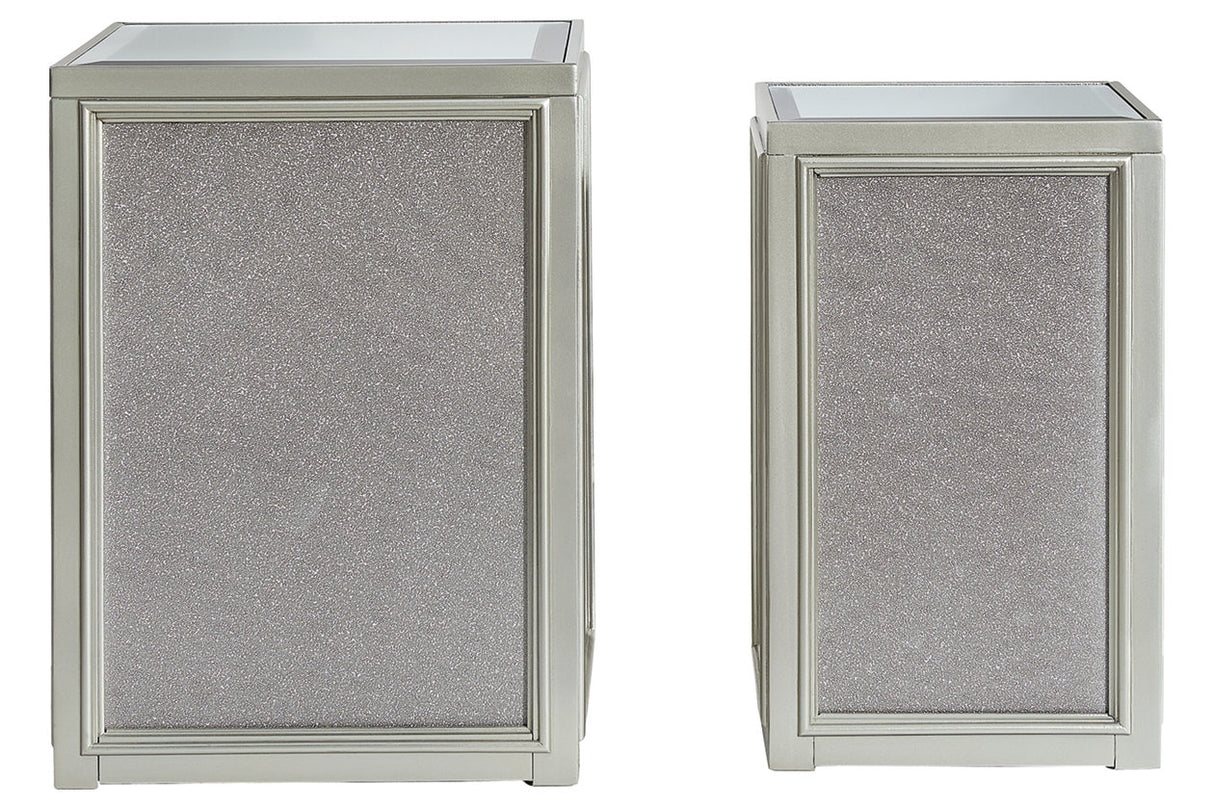 Traleena Silver Finish Nesting End Table from Ashley - Luna Furniture
