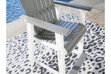 Transville Gray/White Outdoor Counter Height Barstool from Ashley - Luna Furniture