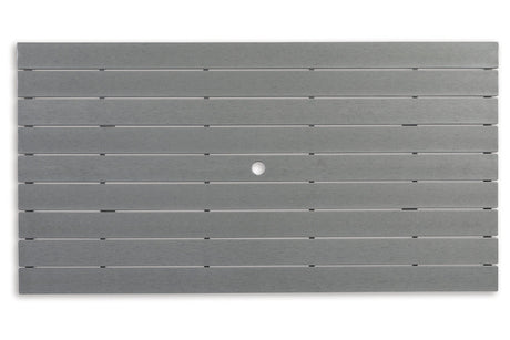 Transville Gray/White Outdoor Counter Height Dining Table from Ashley - Luna Furniture