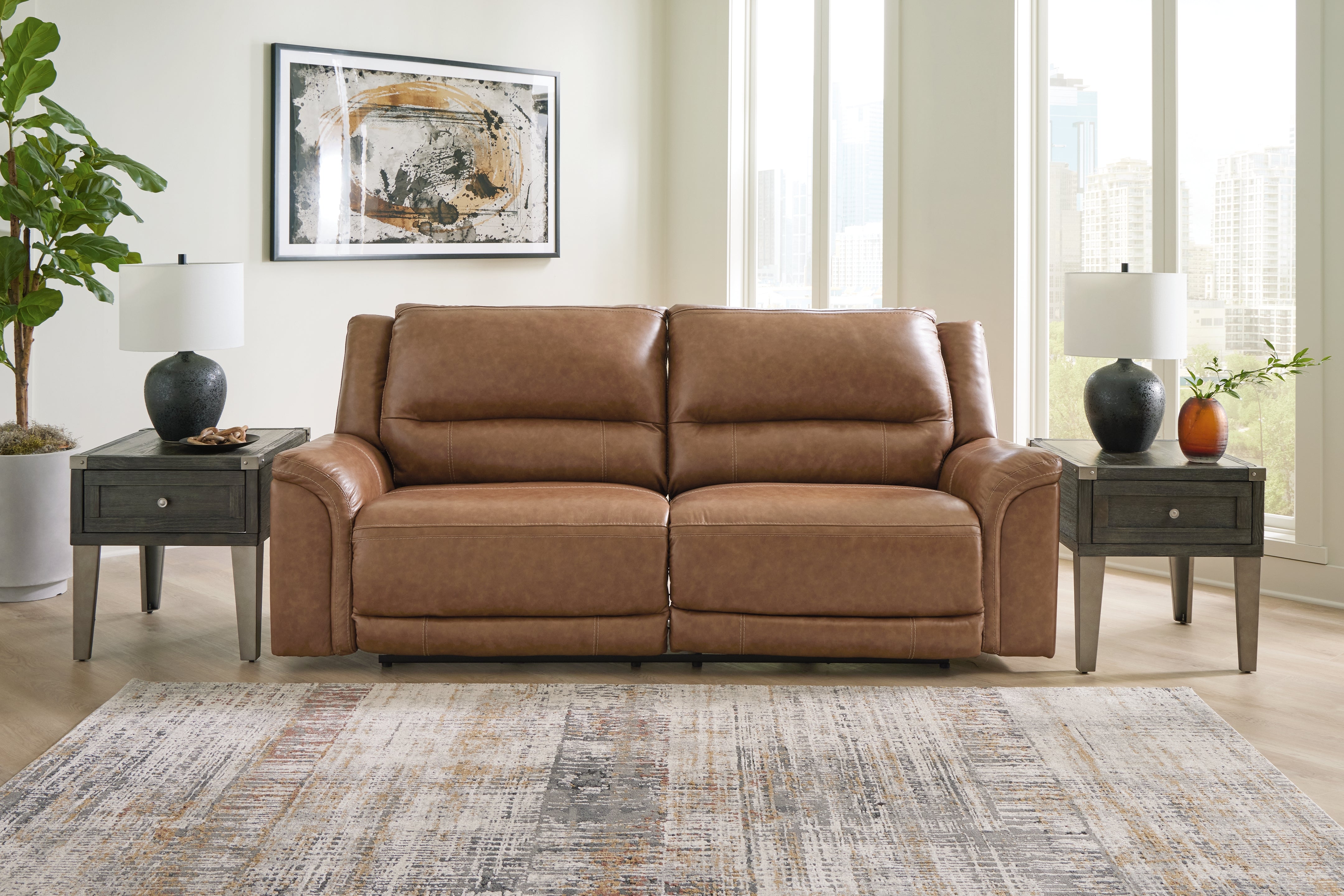 Trasimeno Caramel Power Reclining Sofa - Luna Furniture