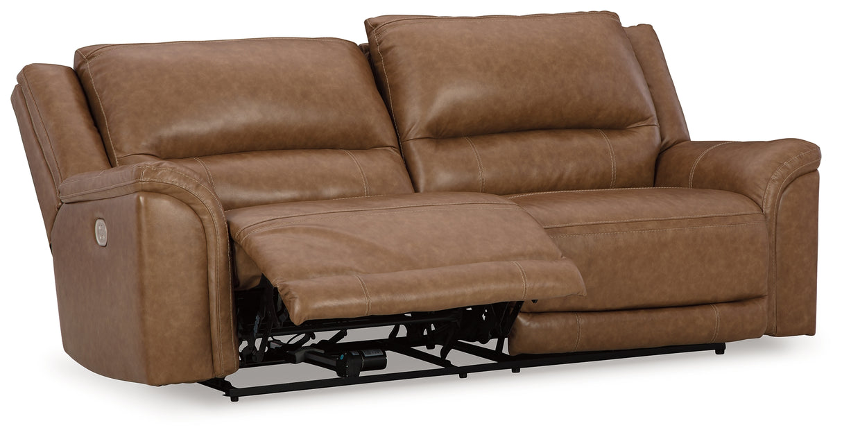 Trasimeno Caramel Power Reclining Sofa from Ashley - Luna Furniture