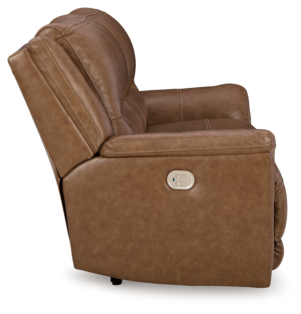 Trasimeno Caramel Power Reclining Sofa from Ashley - Luna Furniture
