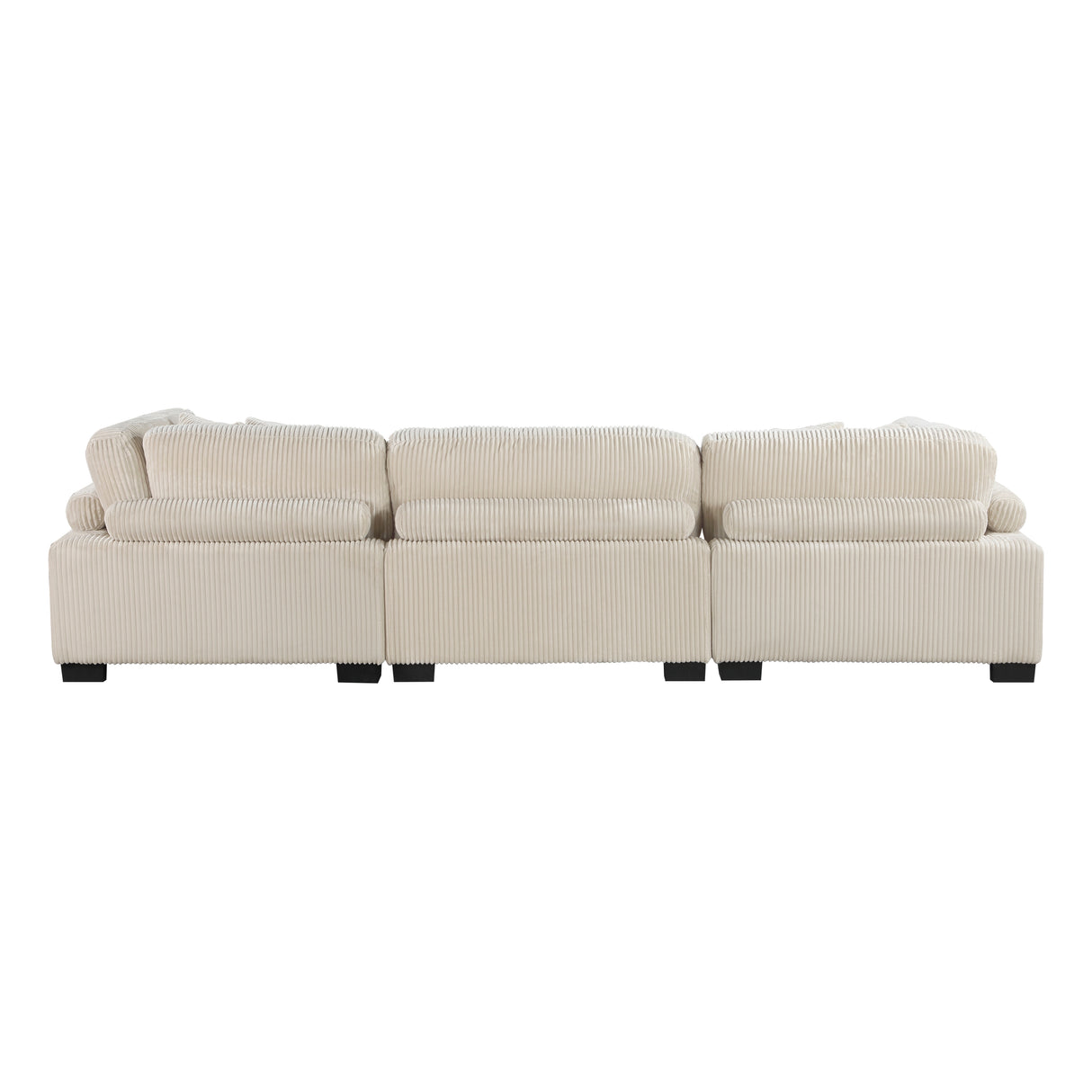 Traverse Beige Corduroy 4-Piece Modular Sectional with Ottoman from Homelegance - Luna Furniture