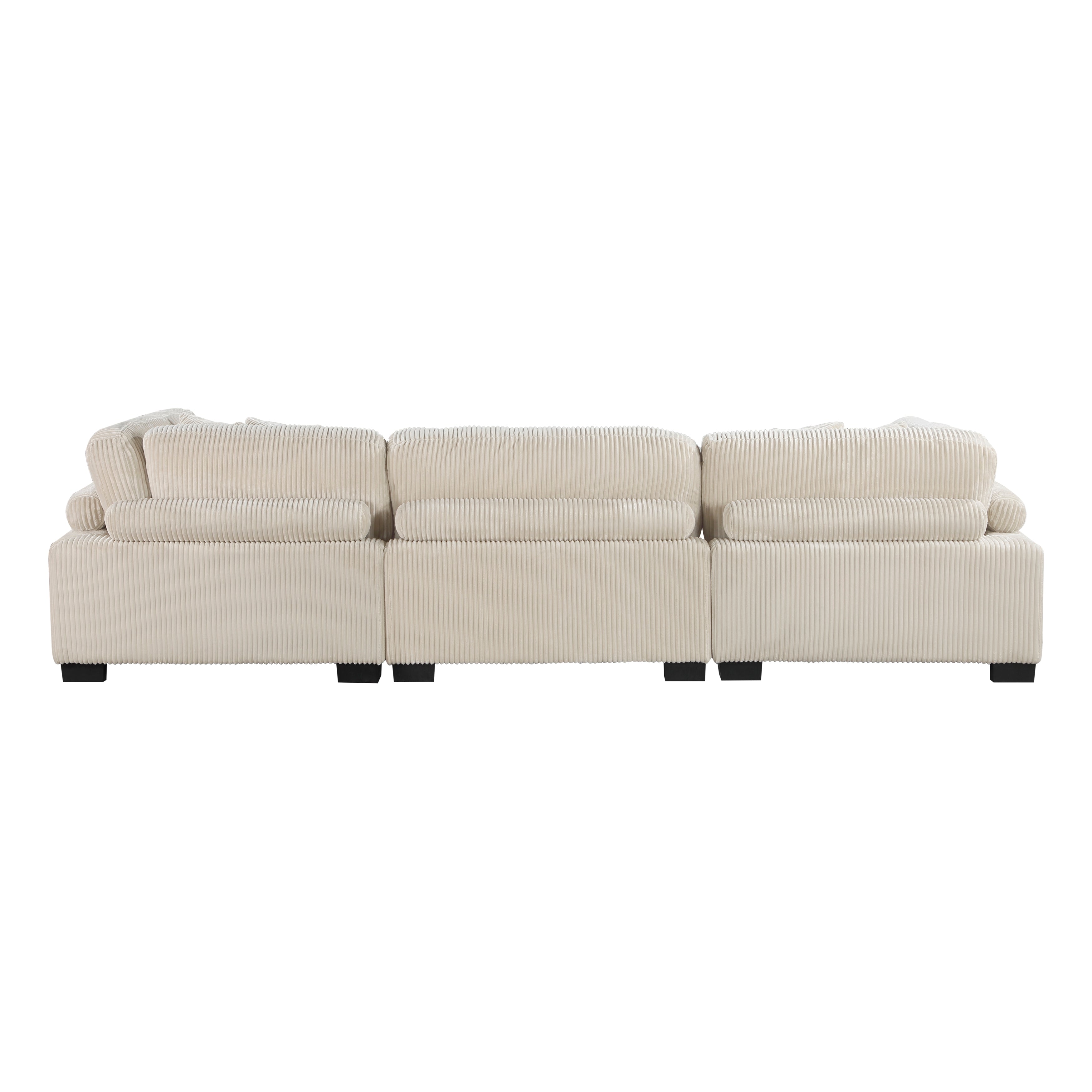Traverse Beige Corduroy 4-Piece Modular Sectional with Ottoman from Homelegance - Luna Furniture