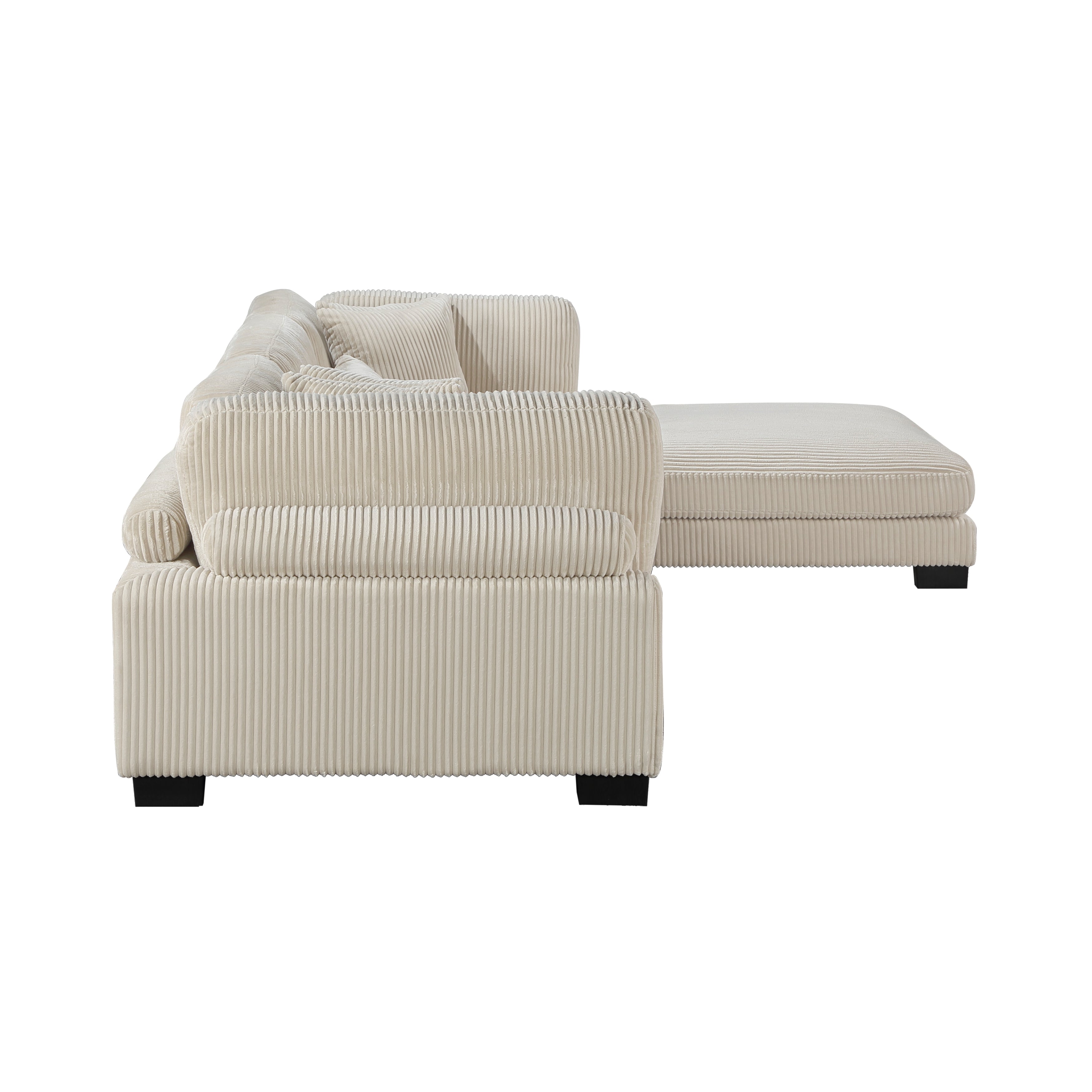 Traverse Beige Corduroy 4-Piece Modular Sectional with Ottoman from Homelegance - Luna Furniture