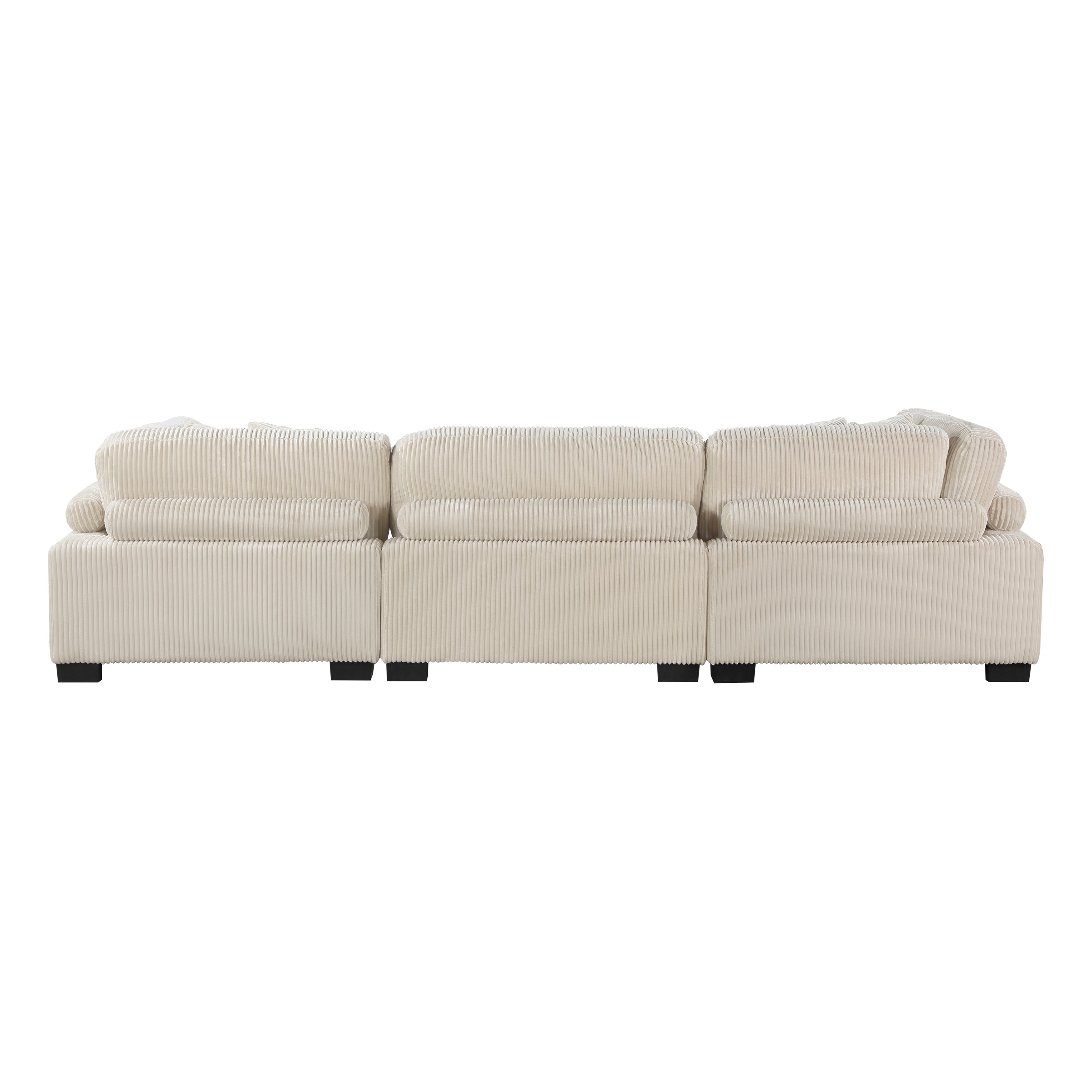 Traverse Beige Corduroy 4-Piece Modular Sectional with Ottoman from Homelegance - Luna Furniture