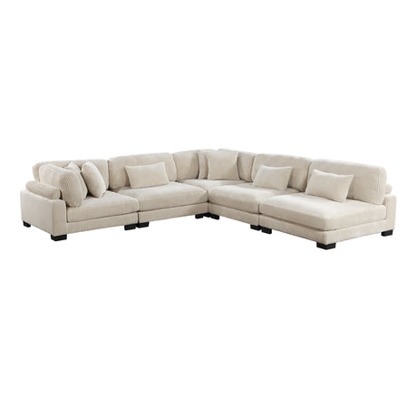 Traverse Beige Corduroy 5-Piece Modular Sectional from Homelegance - Luna Furniture