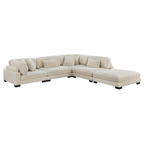 Traverse Beige Corduroy 5-Piece Modular Sectional with Ottoman from Homelegance - Luna Furniture