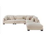 Traverse Beige Corduroy 5-Piece Modular Sectional with Ottoman from Homelegance - Luna Furniture