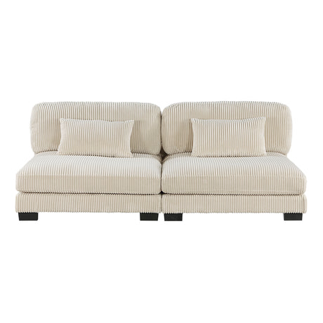 Traverse Beige Corduroy 6-Piece Modular Sectional with Ottoman from Homelegance - Luna Furniture