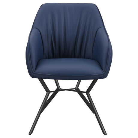 Trevon Blue and Brown Tufted Upholstered Side Chairs, Set of 2 from Coaster - Luna Furniture