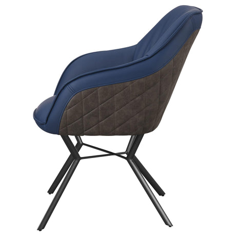 Trevon Blue and Brown Tufted Upholstered Side Chairs, Set of 2 from Coaster - Luna Furniture