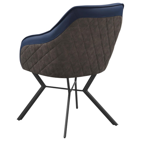 Trevon Blue and Brown Tufted Upholstered Side Chairs, Set of 2 from Coaster - Luna Furniture