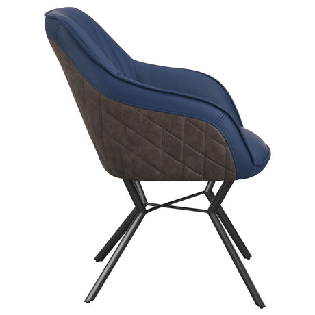 Trevon Blue and Brown Tufted Upholstered Side Chairs, Set of 2 from Coaster - Luna Furniture