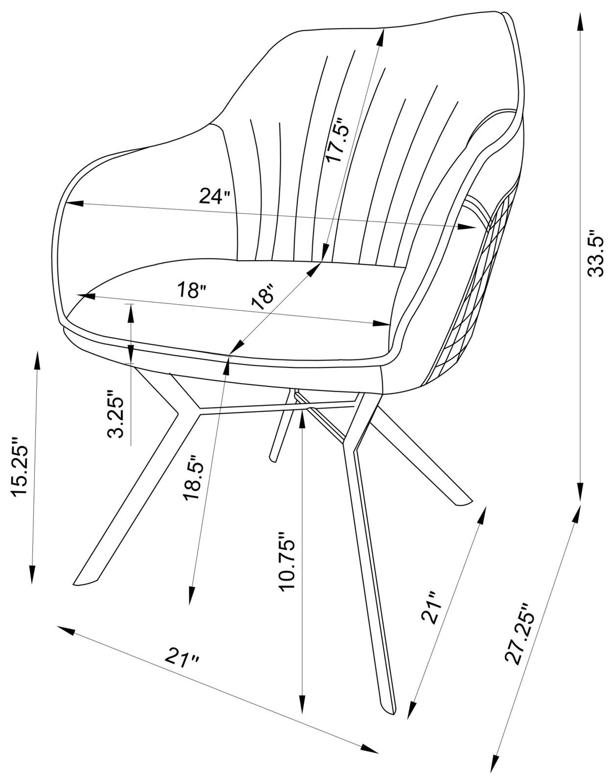 Trevon Blue and Brown Tufted Upholstered Side Chairs, Set of 2 from Coaster - Luna Furniture