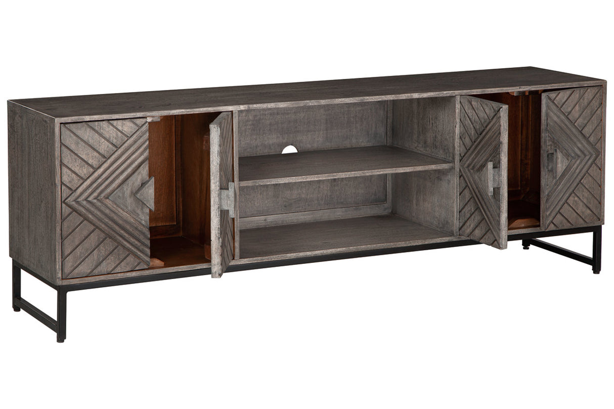 Treybrook Distressed Gray Accent Cabinet from Ashley Furniture - Luna Furniture