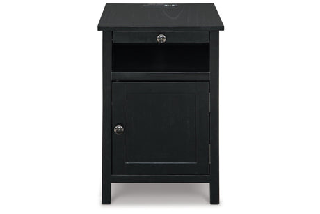 Treytown Black Chairside End Table from Ashley - Luna Furniture