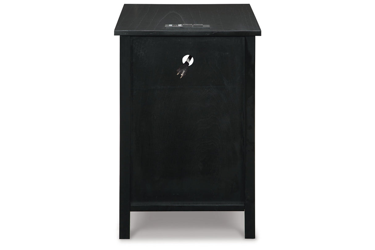 Treytown Black Chairside End Table from Ashley - Luna Furniture
